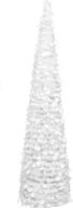 🎄 macting 5ft pop up coastal glittery tinsel christmas tree – easy-assembly holiday xmas decorations (white) логотип