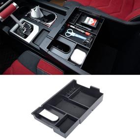 img 4 attached to Максимизируйте пространство для хранения в вашем Toyota Tundra: органайзер центральной консоли JDMCAR 2014-2021 - идеальный аксессуар для подлокотника!