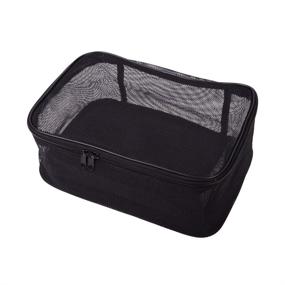 img 2 attached to 💼 SHANY Assorted Size Cosmetics Travel Bag - Black Mesh Make Up Bag/Organizer - 3PC set: Organize your Beauty Essentials in Style!