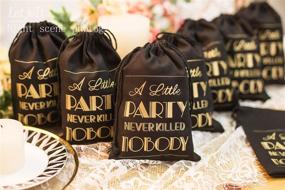 img 2 attached to 🎉 Hangover Kit Bags Portable Key Bag: The Perfect Favor for a Hangover-Free Celebration & Memorable Occasions! Ideal for Bachelor Parties, Thanksgiving, Christmas, Weddings, 21st Birthdays, Pirate Themed Parties, Bridal Showers! 10-Pack Black Set, 5x7 Inches