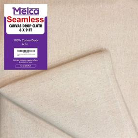 img 4 attached to 🎨 Optimized Canvas Drop Cloth Tarp - 6x9 Final Dimensions, 100% Cotton, Edge-Seamed Only, Untreated Fabric, Cotton Duck Material - Ensure You Obtain the Ideal Art Canvas.