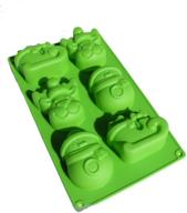 🎄 x-haibei christmas silicone mold pan: snowman, reindeer, and sleigh soap, cake, and chocolate maker - 3oz per cell logo