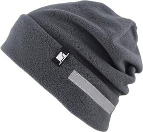 img 1 attached to The Hat Depot Winter Fleece Beanie Hat - Cold Weather & Reflective Safety | Performance Stretch for All