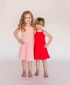 img 1 attached to 👗 Adorable Summer Dress for Girls: POPINJAY Spaghetti Strap Cami Dress for Toddlers & Big Kids