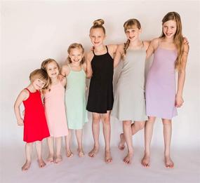 img 3 attached to 👗 Adorable Summer Dress for Girls: POPINJAY Spaghetti Strap Cami Dress for Toddlers & Big Kids