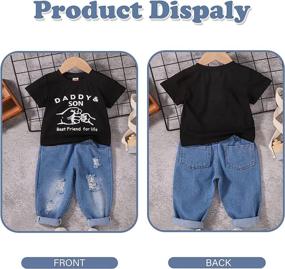 img 2 attached to Toddler Outfits Printed T Shirt Clothes Boys' Clothing for Clothing Sets