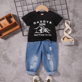 img 3 attached to Toddler Outfits Printed T Shirt Clothes Boys' Clothing for Clothing Sets