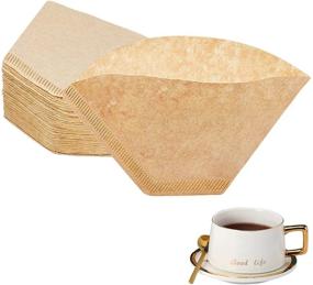 img 4 attached to ☕ BYKITCHEN 200-Pack Size 2 Natural Brown Cone Coffee Filters - Unbleached Paper Filters for Pour Over Coffee Dripper and Coffee Maker