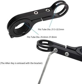 img 1 attached to Bike Handlebar Extender: Aluminum Alloy Bicycle Bracket for 🚲 Flashlight, Speedometer, GPS & Phone Mount Holder - Space-Saving Bicycle Accessories