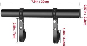 img 3 attached to Bike Handlebar Extender: Aluminum Alloy Bicycle Bracket for 🚲 Flashlight, Speedometer, GPS & Phone Mount Holder - Space-Saving Bicycle Accessories