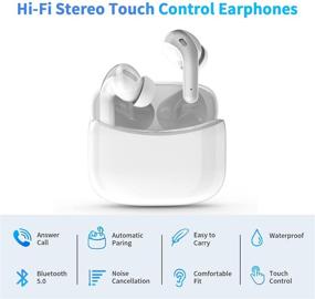 img 3 attached to Беспроводные наушники с функцией отключения Bluetooth Водонепроницаемые