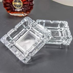 img 2 attached to 🔲 Square Heavy-Glass Ashtray by UMEIED