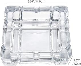 img 3 attached to 🔲 Square Heavy-Glass Ashtray by UMEIED