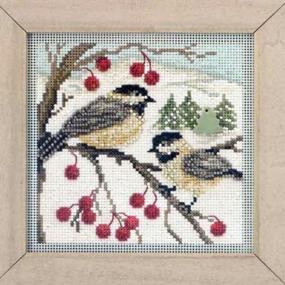 img 3 attached to 🐦 Beaded Cross Stitch Kit MH143303 - Chickadees Buttons & Beads Winter 2013