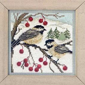 img 1 attached to 🐦 Beaded Cross Stitch Kit MH143303 - Chickadees Buttons & Beads Winter 2013