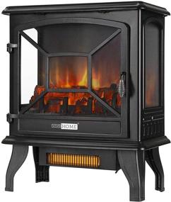 img 4 attached to 🔥 VIVOHOME 23 Inch Portable Free Standing Infrared Electric Fireplace Stove Heater with Realistic Log Flame Effect - 1400W Power for Optimal Heating