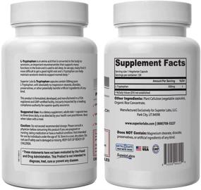 img 3 attached to 🌙 Superior Labs L-Tryptophan 500mg: Non-GMO Dietary Supplement for Restful Sleep & Relaxation