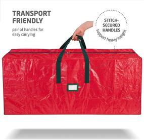 img 2 attached to 2-Pack Extra Large Artificial Christmas Tree Storage Bag - Fits Up to 9-Foot Holiday Xmas Disassembled Trees - Durable Reinforced Handles, Dual Zipper - Waterproof Material Protects from Dust, Moisture & Insects (Red)