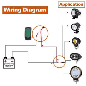 img 2 attached to Наилучший 7/8 дюймовый 22 мм рульовой выключатель 12V Вкл/Выкл для велосипеда мотоцикла скутера - зеленый переключатель для фары/противотуманной фары/фары для езды