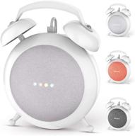 🔔 enhance your google home mini with a stylish retro alarm clock stand holder - white logo