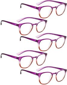 img 4 attached to Stylish Set of 5 Reading Glasses for Women - Fashion Readers in Various Colors