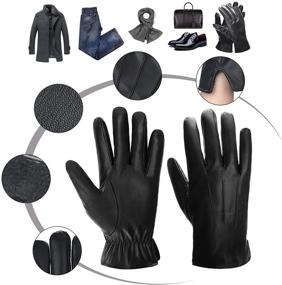 img 2 attached to 🧤 SUNYPLAY Leather Touchscreen Running & Driving Gloves