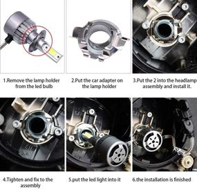 img 1 attached to Держатели адаптеров H7 - надежное основание для розетки для VW 🔌 Jetta Mercedes-Benz Audi BMW X5 E85 Buick Hyundai Nissan - 2 штуки