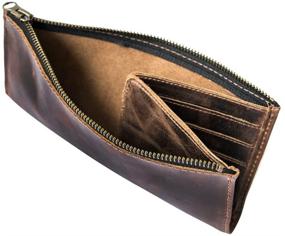 img 2 attached to 👜 Handmade Leather Hide Drink Wallet