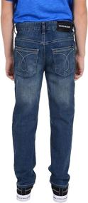 img 2 attached to Calvin Klein Boys' Skinny Jeans: Ultra-Soft Stretch Denim, Slim-Fit, 5 Pockets & Zipper Closure