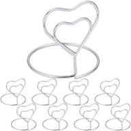 💍 chuangdi 20-piece metal wire place card holder stand - perfect for weddings, dinner parties, food signs (silver, style 3) logo