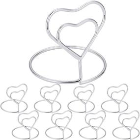 img 4 attached to 💍 Chuangdi 20-Piece Metal Wire Place Card Holder Stand - Perfect for Weddings, Dinner Parties, Food Signs (Silver, Style 3)