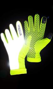 img 1 attached to 🧤 Hi Vis Winter Running Gear: ReflecToes Reflective Running Gloves with Touchscreen - Lightweight Cold Weather Jogging at Night