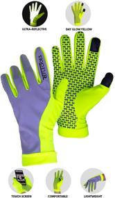 img 3 attached to 🧤 Hi Vis Winter Running Gear: ReflecToes Reflective Running Gloves with Touchscreen - Lightweight Cold Weather Jogging at Night