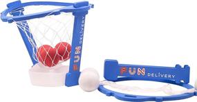 img 2 attached to Get Ready for a Bouncing Blast with FUN delivery bask Head Ball Foam Basketball Game! Ideal for Indoors, Outdoors, Pool, and Tailgate Fun (Set of 2)