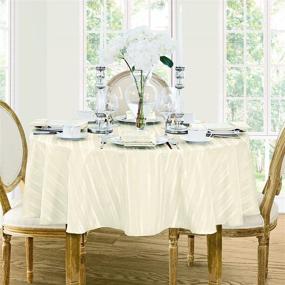 img 2 attached to Effortless Elegance: Newbridge Stripe No Iron Resistant Tablecloths