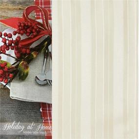 img 3 attached to Effortless Elegance: Newbridge Stripe No Iron Resistant Tablecloths