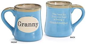 img 1 attached to 👵 18oz Hand-Painted Porcelain Coffee Mug for Granny