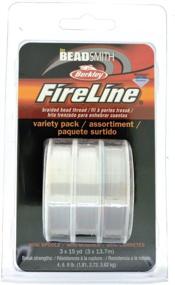 img 1 attached to Fireline Microfused Braided Bead Thread Variety Pack- 3 x 15 Yard Spools, Clear - 4, 6, 8 lb Strength Selection