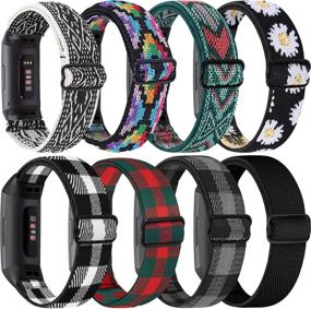 img 4 attached to 📱 ShuYo 8 Pack Bands - Compatible with Fitbit Charge 4, Charge 3, Charge 3 SE - Adjustable Replacement Watch Bands for Women and Men - Fitness Sport Wristbands