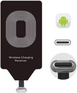 🔌 qi wireless charging adapter receiver usb type c card for essential phone, lg stylo 6/5, v20, g5 se, google pixel 2 xl, moto g7/g6 plus, z2 force/play, motorola, htc 10 u11, samsung galaxy a8/a9/c9 pro logo