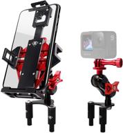 motorcycle phone action camera mount holder - windfrd adjustable size fixing device (red) for ducati panigale v4 v2 1199 1299 959 939 (super sport/s) 899 848 logo
