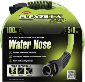 img 2 attached to 💧 Flexzilla Pro Water Hose 5/8 in. x 100 ft: Lightweight & Heavy Duty, Reusable Fittings, Drinking Water Safe