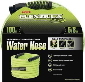 img 1 attached to 💧 Flexzilla Pro Water Hose 5/8 in. x 100 ft: Lightweight & Heavy Duty, Reusable Fittings, Drinking Water Safe