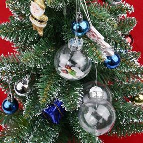 img 2 attached to 🎄 The Fellie 5 pcs - 80mm (3-1/7 Inch) Clear Glass Ball Christmas Ornaments - Ideal for Holiday, Wedding, Party Decorations - DIY Ornaments