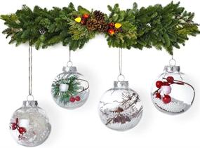 img 3 attached to 🎄 The Fellie 5 pcs - 80mm (3-1/7 Inch) Clear Glass Ball Christmas Ornaments - Ideal for Holiday, Wedding, Party Decorations - DIY Ornaments