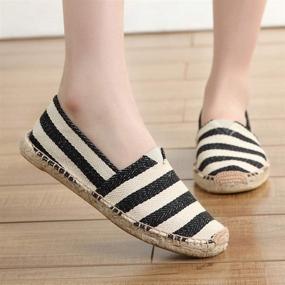 img 1 attached to Unisex Breathable Canvas Espadrilles Loafers Men's Shoes