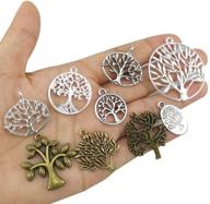 🌳 pack of 45 alloy tree of life charms pendants: jewelry findings for bracelet and necklace making logo