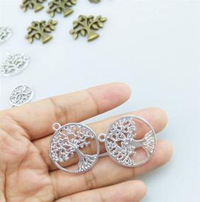 img 1 attached to 🌳 Pack of 45 Alloy Tree of Life Charms Pendants: Jewelry Findings for Bracelet and Necklace Making