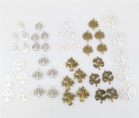 img 3 attached to 🌳 Pack of 45 Alloy Tree of Life Charms Pendants: Jewelry Findings for Bracelet and Necklace Making