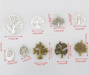 img 2 attached to 🌳 Pack of 45 Alloy Tree of Life Charms Pendants: Jewelry Findings for Bracelet and Necklace Making